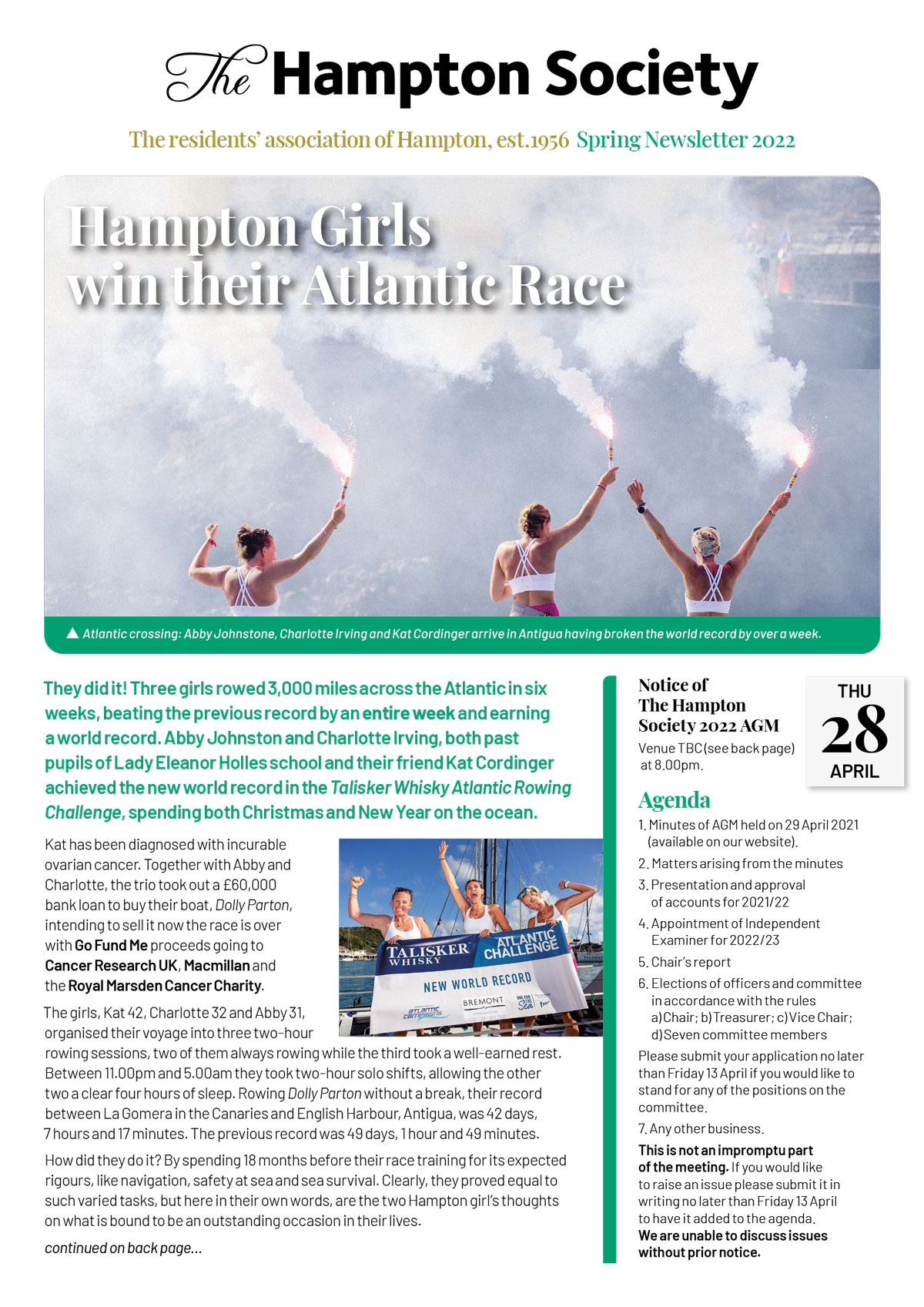 The Hampton Society Newsletter Spring 2021